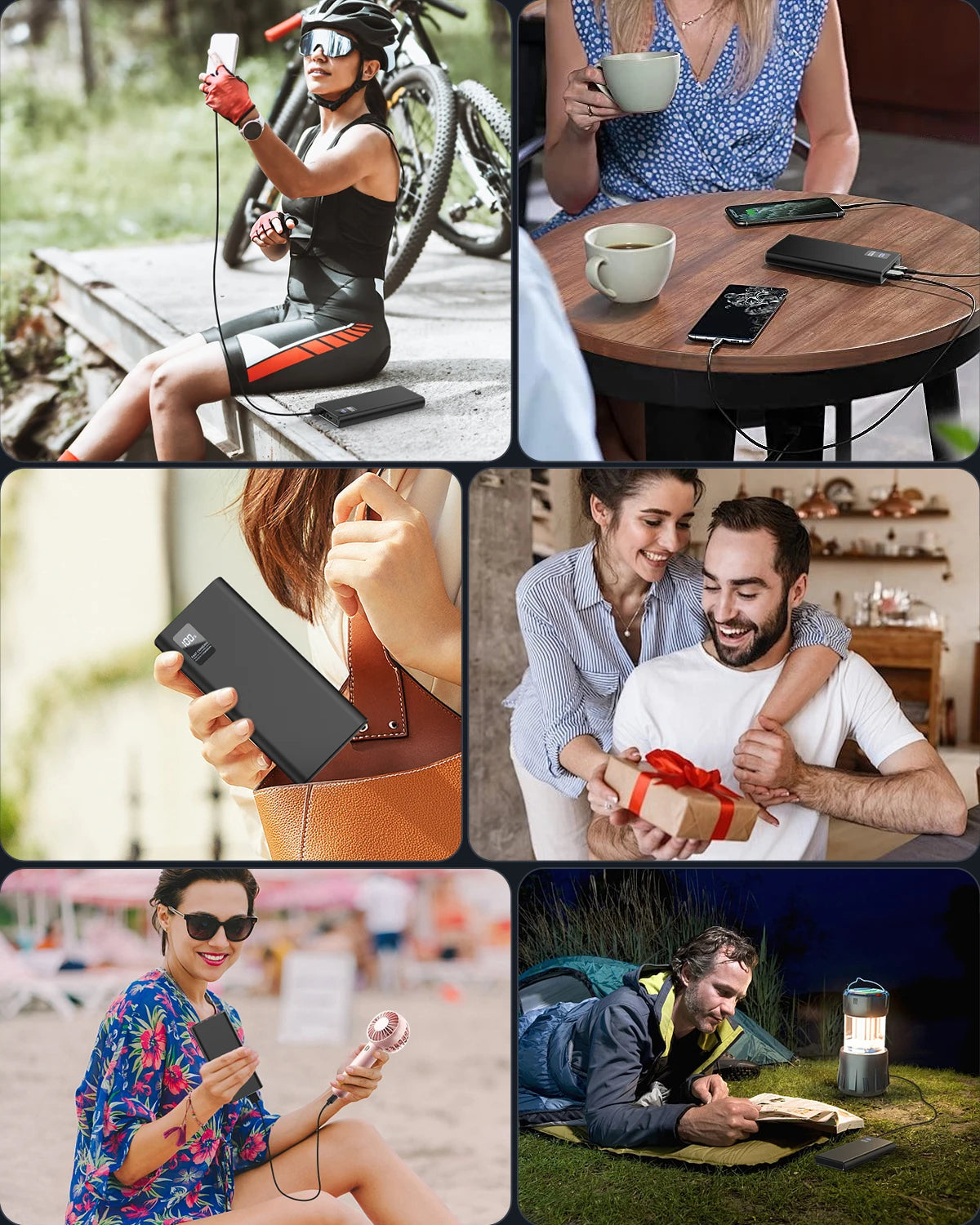 Power Bank 12000mAh con ingresso e uscita USB-C, ricarica rapida