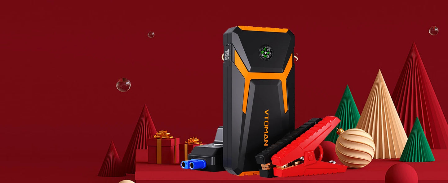 VTOMAN V6 Pro Auto Starthilfe Powerbank 2000A Batterieladegerät Notfall Booster Startgerät Jump Starter