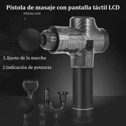 Pistola de masaje muscular profunda - Masajeador eléctrico de percusión para cuerpo, cuello, espalda y piernas