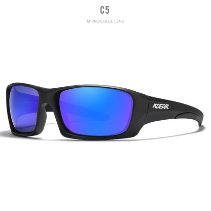 Gafas deportivas KDEAM de alta gama, gafas de sol polarizadas TR90 para hombre, para senderismo y pesca, con estuche con cremallera