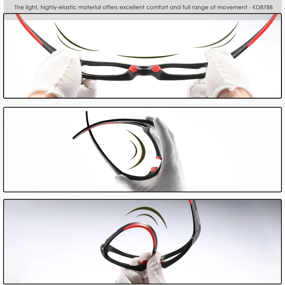 Gafas deportivas KDEAM de alta gama, gafas de sol polarizadas TR90 para hombre, para senderismo y pesca, con estuche con cremallera