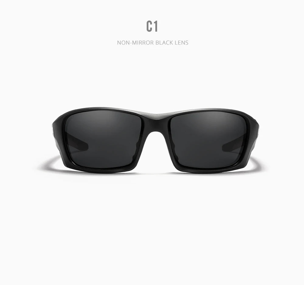 Gafas deportivas KDEAM de alta gama, gafas de sol polarizadas TR90 para hombre, para senderismo y pesca, con estuche con cremallera