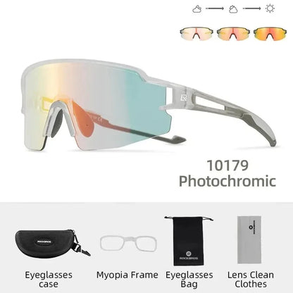 Gafas de ciclismo ROCKBROS fotocromáticas, protección ocular, gafas deportivas para bicicleta, a prueba de viento, para exteriores