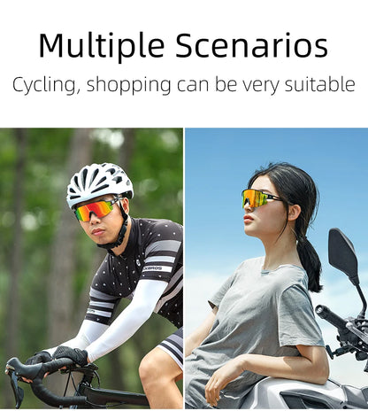 Gafas de ciclismo ROCKBROS fotocromáticas, protección ocular, gafas deportivas para bicicleta, a prueba de viento, para exteriores
