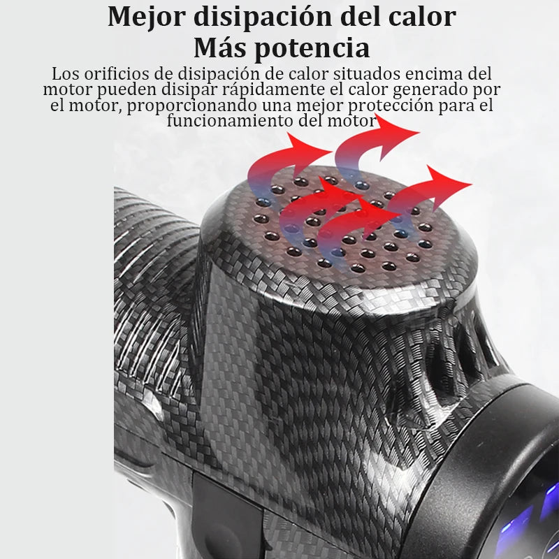 Pistola de masaje muscular profunda - Masajeador eléctrico de percusión para cuerpo, cuello, espalda y piernas