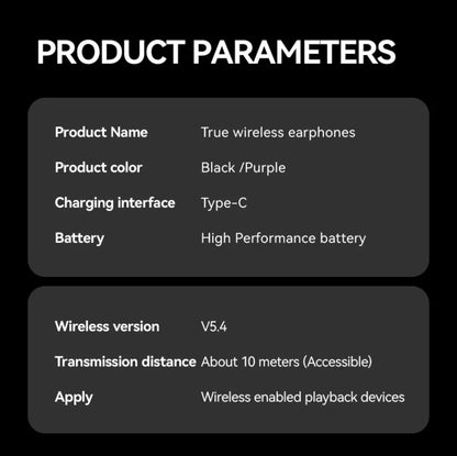 Kabellose Ohrclip-Ohrhörer mit Touchscreen, 144 Sprachen, KI-Echtzeitübersetzung, intelligente Bluetooth-5.4-Earbuds