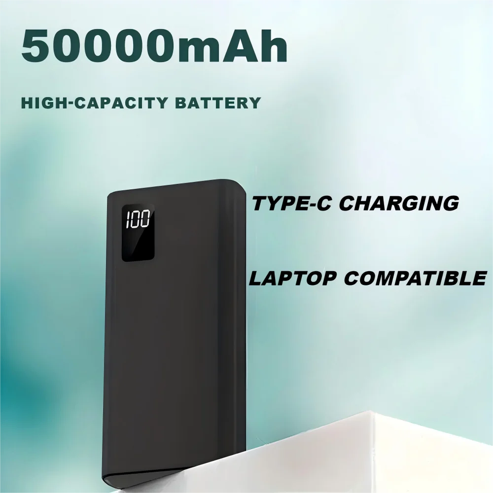 PowerBank Fast Charging 50000mAh LED Display 4USB Output Port For LAPTOP