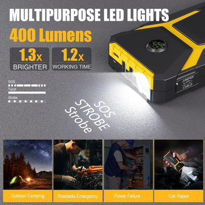 VTOMAN V6 Pro Auto Starthilfe Powerbank 2000A Batterieladegerät Notfall Booster Startgerät Jump Starter