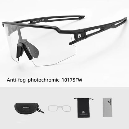 Gafas de ciclismo ROCKBROS fotocromáticas, protección ocular, gafas deportivas para bicicleta, a prueba de viento, para exteriores