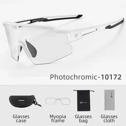 Gafas de ciclismo ROCKBROS fotocromáticas, protección ocular, gafas deportivas para bicicleta, a prueba de viento, para exteriores