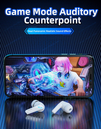 Lenovo Original GM2 Pro trådløse hodetelefoner Bluetooth ørepropper lav forsinkelse ørepropper HD-anrop dobbeltmodus spillørepropper