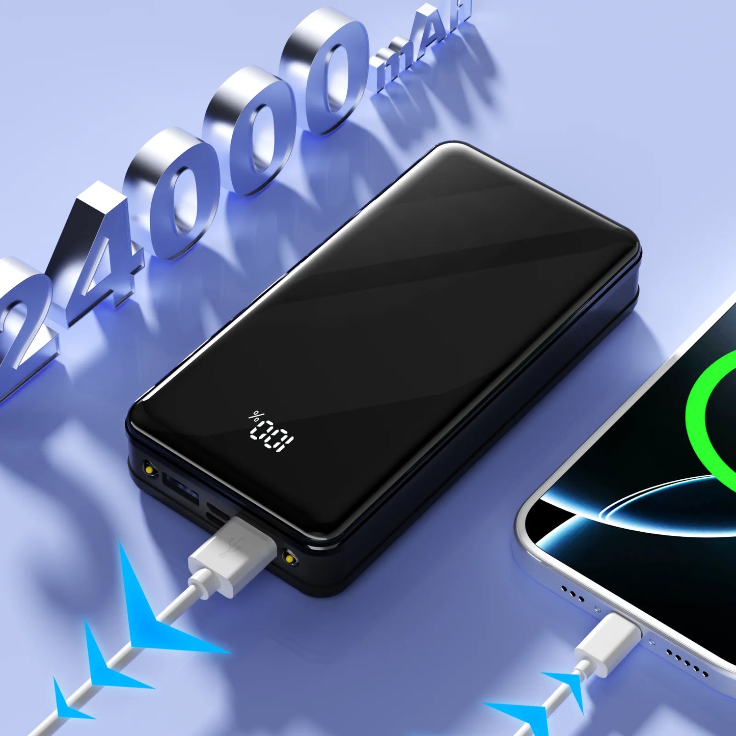 Batería Externa 22,5 W 24000mAh Carga Rápida Tipo C USB-C iPhone 17