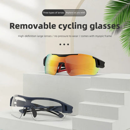 Gafas de ciclismo polarizadas ROCKBROS para hombre, gafas deportivas para carretera, MTB, bicicleta de montaña, protección ocular, 5 lentes