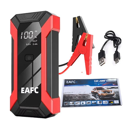 EAFC 12V Auto Starthilfe Powerbank – Tragbarer Jump Starter & Batterie-Booster mit LED-Licht