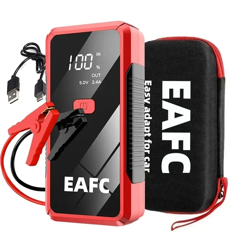 EAFC 12V Auto Starthilfe Powerbank – Tragbarer Jump Starter & Batterie-Booster mit LED-Licht