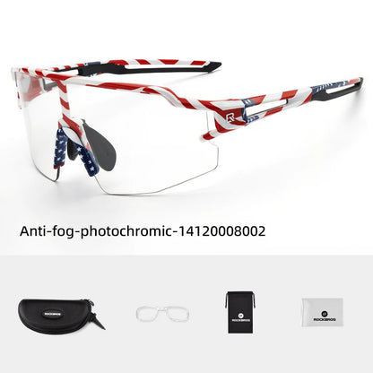 Gafas de ciclismo ROCKBROS fotocromáticas, protección ocular, gafas deportivas para bicicleta, a prueba de viento, para exteriores