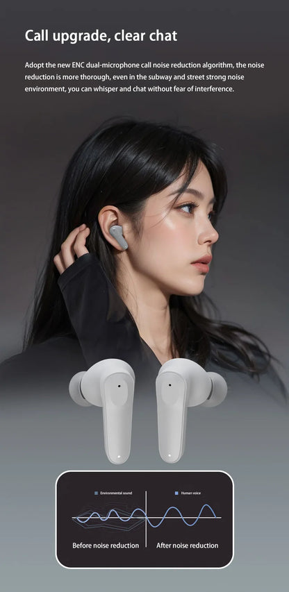 Kabellose Ohrhörer A98 Bluetooth 5.3 ENC Geräuschunterdrückung In-Ear wasserdicht mit integriertem Mikrofon Ohrhörer