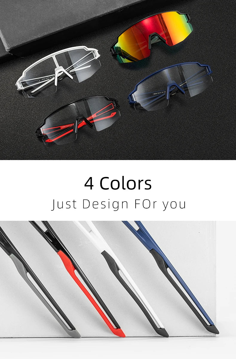 Gafas de ciclismo ROCKBROS fotocromáticas, protección ocular, gafas deportivas para bicicleta, a prueba de viento, para exteriores