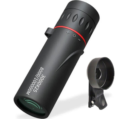 Monocular HD zoom 3000x25 profesional, monocular pentru adulți și telescop mini portabil, potrivit pentru camping și vânătoare în aer liber