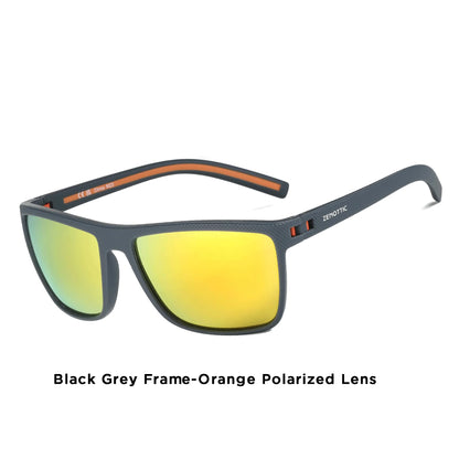 Gafas de sol polarizadas ZENOTTIC para hombre, montura ligera TR90, protección UV400, gafas de sol cuadradas