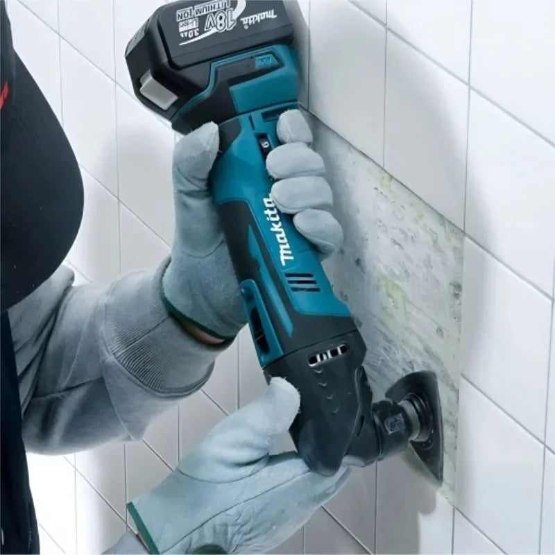 Kit original Makita DTM51 de herramienta múltiple inalámbrica con 6 hojas para lijado, corte, raspado y proyectos de renovación