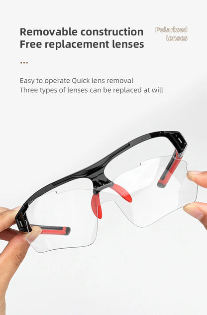 Gafas de ciclismo polarizadas ROCKBROS para hombre, gafas deportivas para carretera, MTB, bicicleta de montaña, protección ocular, 5 lentes