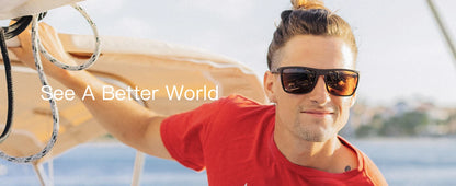 Gafas de sol polarizadas ZENOTTIC para hombre, montura ligera TR90, protección UV400, gafas de sol cuadradas