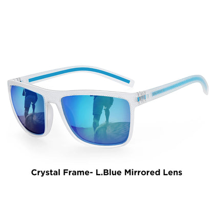Gafas de sol polarizadas ZENOTTIC para hombre, montura ligera TR90, protección UV400, gafas de sol cuadradas