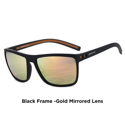Gafas de sol polarizadas ZENOTTIC para hombre, montura ligera TR90, protección UV400, gafas de sol cuadradas