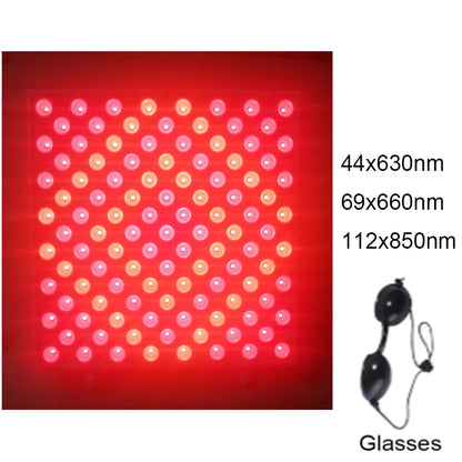 Terapia con panel infrarrojo antienvejecimiento de 850nm, terapia facial con luz LED roja de 660nm, 225 LED de luz roja