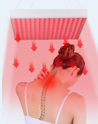 Terapia con panel infrarrojo antienvejecimiento de 850nm, terapia facial con luz LED roja de 660nm, 225 LED de luz roja