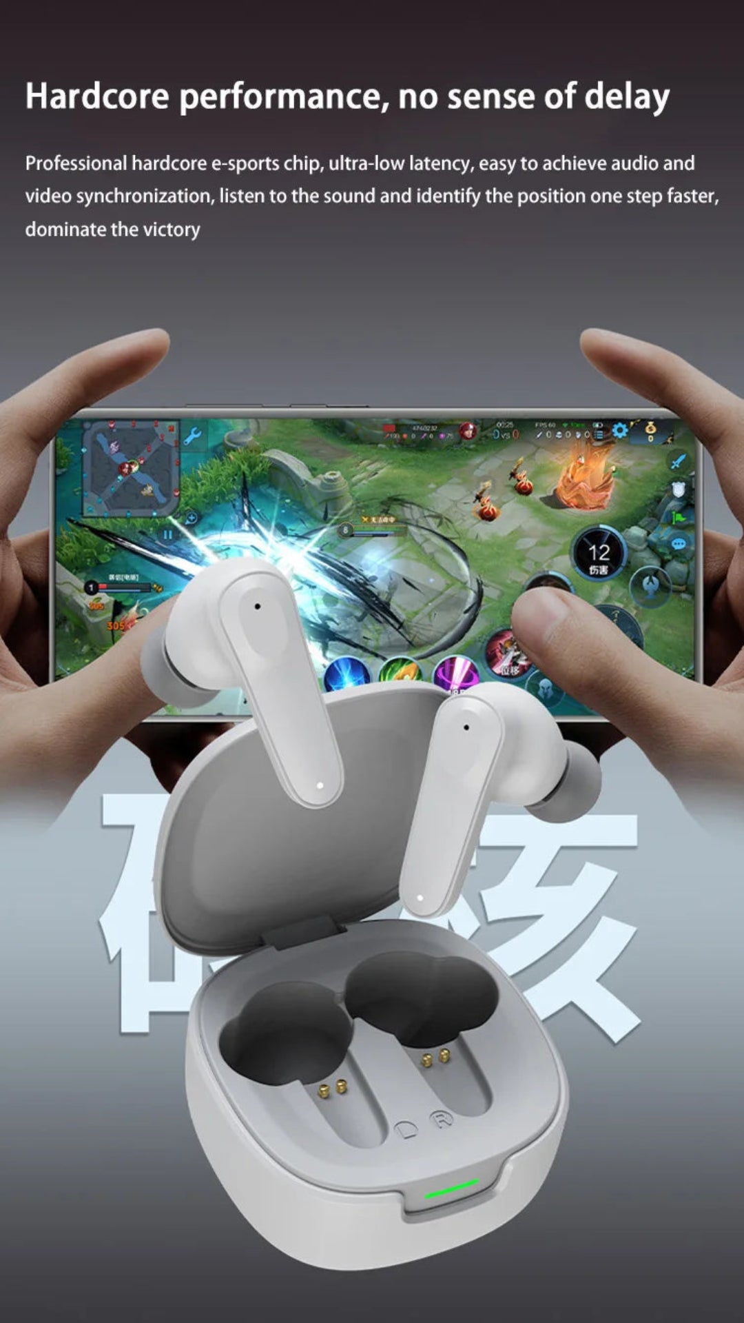 Kabellose Ohrhörer A98 Bluetooth 5.3 ENC Geräuschunterdrückung In-Ear wasserdicht mit integriertem Mikrofon Ohrhörer