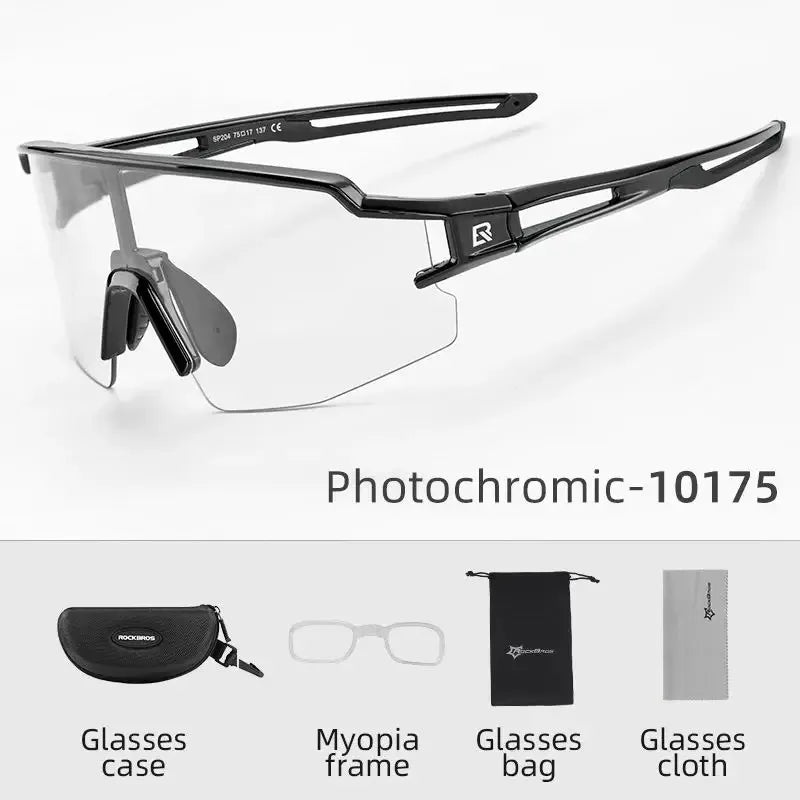 Gafas de ciclismo ROCKBROS fotocromáticas, protección ocular, gafas deportivas para bicicleta, a prueba de viento, para exteriores