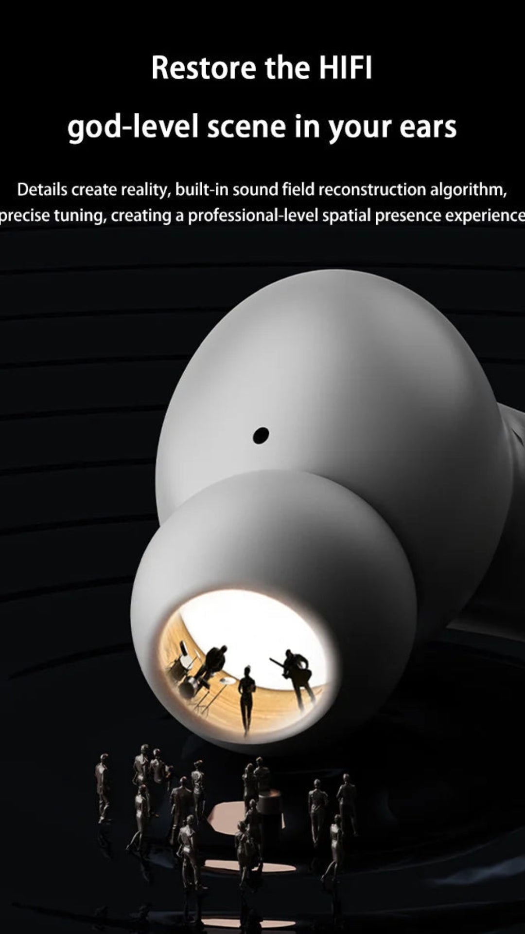 Kabellose Ohrhörer A98 Bluetooth 5.3 ENC Geräuschunterdrückung In-Ear wasserdicht mit integriertem Mikrofon Ohrhörer