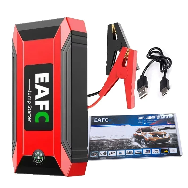 EAFC 12V Auto Starthilfe Powerbank – Tragbarer Jump Starter & Batterie-Booster mit LED-Licht