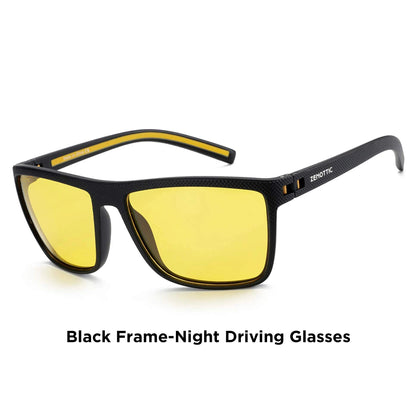 Gafas de sol polarizadas ZENOTTIC para hombre, montura ligera TR90, protección UV400, gafas de sol cuadradas