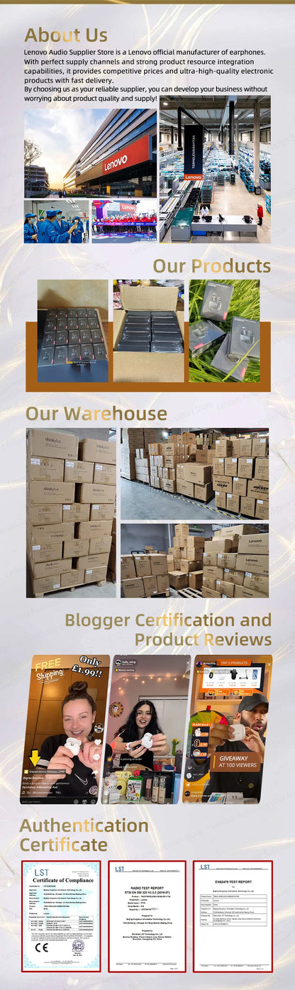 Lenovo Original GM2 Pro trådløse hodetelefoner Bluetooth ørepropper lav forsinkelse ørepropper HD-anrop dobbeltmodus spillørepropper