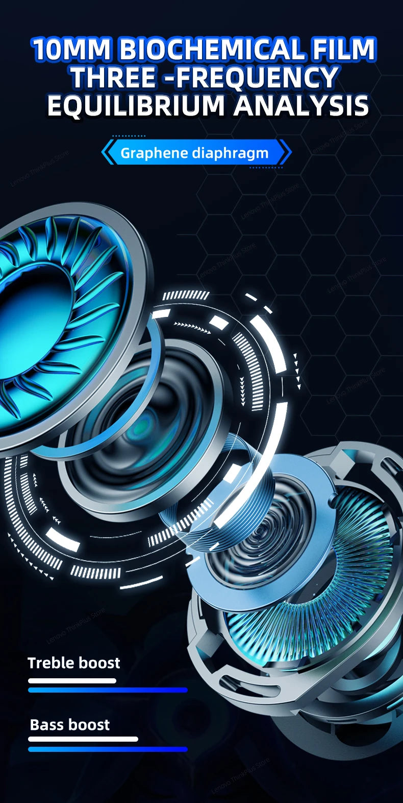 Lenovo Original GM2 Pro trådløse hodetelefoner Bluetooth ørepropper lav forsinkelse ørepropper HD-anrop dobbeltmodus spillørepropper