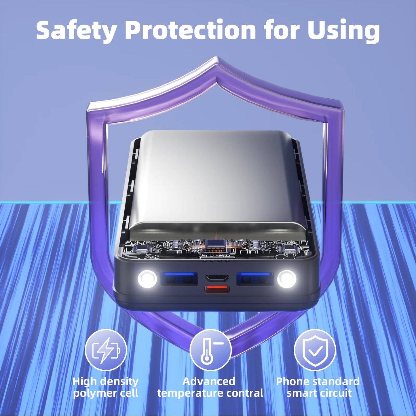 Batería Externa 22,5 W 24000mAh Carga Rápida Tipo C USB-C iPhone 17