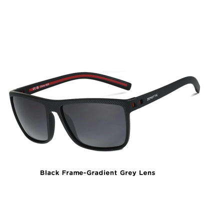 Gafas de sol polarizadas ZENOTTIC para hombre, montura ligera TR90, protección UV400, gafas de sol cuadradas