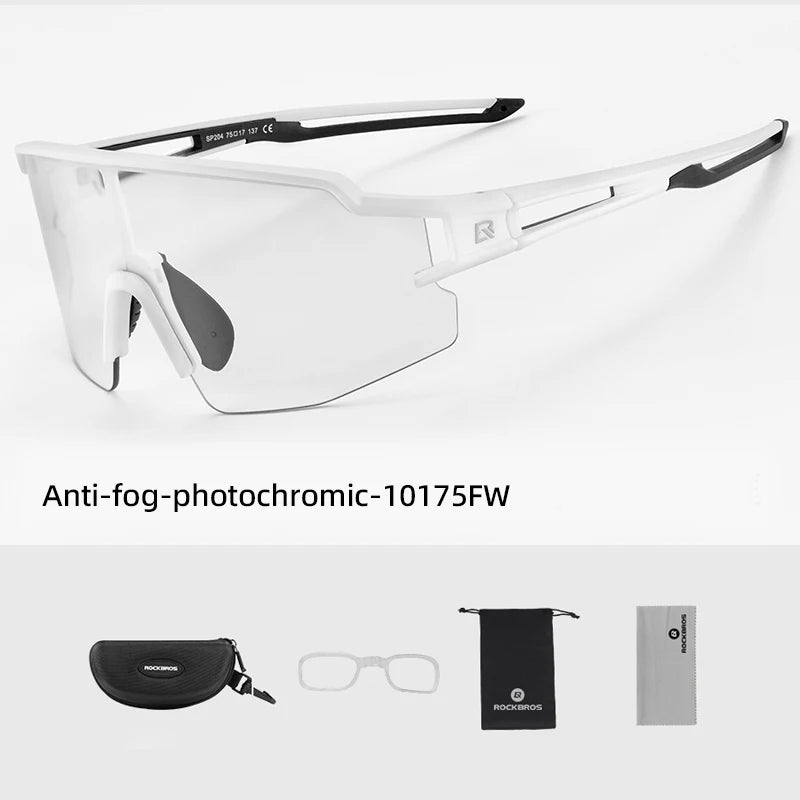 Gafas de ciclismo ROCKBROS fotocromáticas, protección ocular, gafas deportivas para bicicleta, a prueba de viento, para exteriores