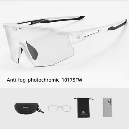 Gafas de ciclismo ROCKBROS fotocromáticas, protección ocular, gafas deportivas para bicicleta, a prueba de viento, para exteriores