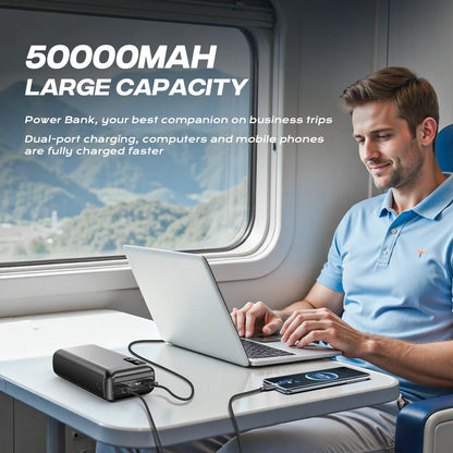 22.5W Powerbank 50000mAh QC PD3.0 Schnellladung tragbares Ladegerät externer Akku für iPad iPhone 17 Xiaomi