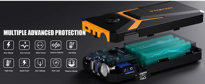VTOMAN V6 Pro Auto Starthilfe Powerbank 2000A Batterieladegerät Notfall Booster Startgerät Jump Starter
