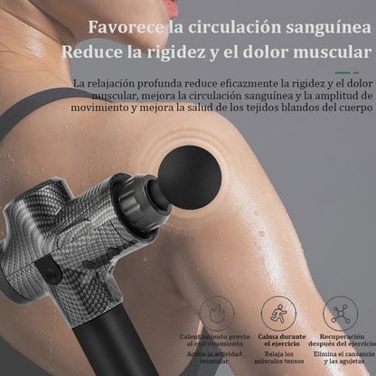Pistola de masaje muscular profunda - Masajeador eléctrico de percusión para cuerpo, cuello, espalda y piernas