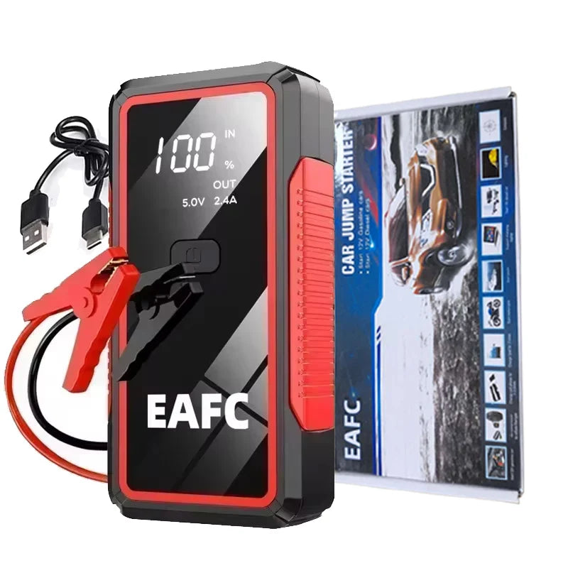 EAFC 12V Auto Starthilfe Powerbank – Tragbarer Jump Starter & Batterie-Booster mit LED-Licht