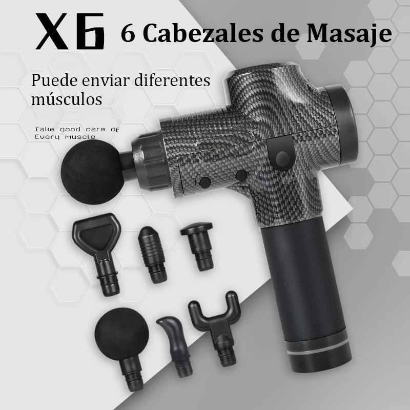 Pistola de masaje muscular profunda - Masajeador eléctrico de percusión para cuerpo, cuello, espalda y piernas