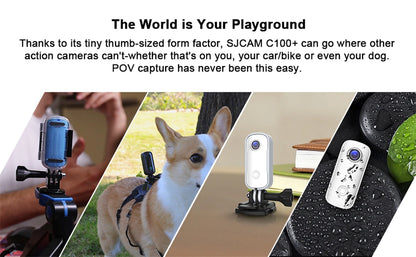 Cámara de acción SJCAM C100 Plus 4K 30M impermeable 2.4G WiFi cámara deportiva para casco de bicicleta y motocicletas