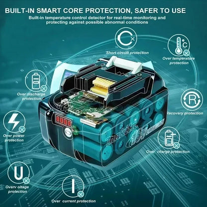 Batería de reemplazo de litio 100% original Makita 9Ah6Ah/5Ah para herramienta Makita 18V + cargador + taladro eléctrico