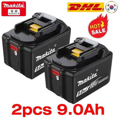 Batería de reemplazo de litio 100% original Makita 9Ah6Ah/5Ah para herramienta Makita 18V + cargador + taladro eléctrico